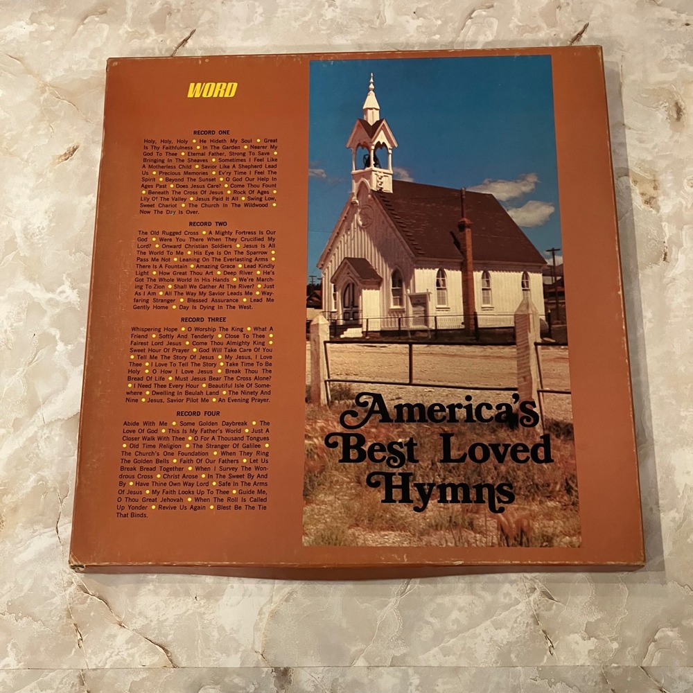Americas Best Loved Hymns 4 LP Vinyl Box Set Word Records WTV 801 Gospel Vintage